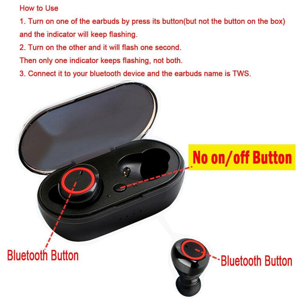 Waterproof Bluetooth 5.0 Wireless Earbuds with Noise Cancelling