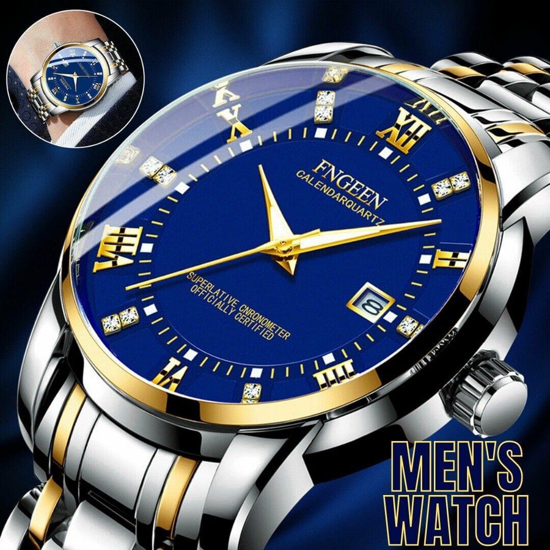 Fngeen Men's Luminous Classic Stainless Steel Watch
