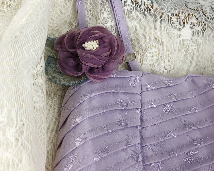 Pure Desire Wind Purple Suspender Skirt Cardigan Suit