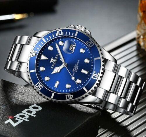 Fngeen Men's Business Luxury Stainless Steel Watch