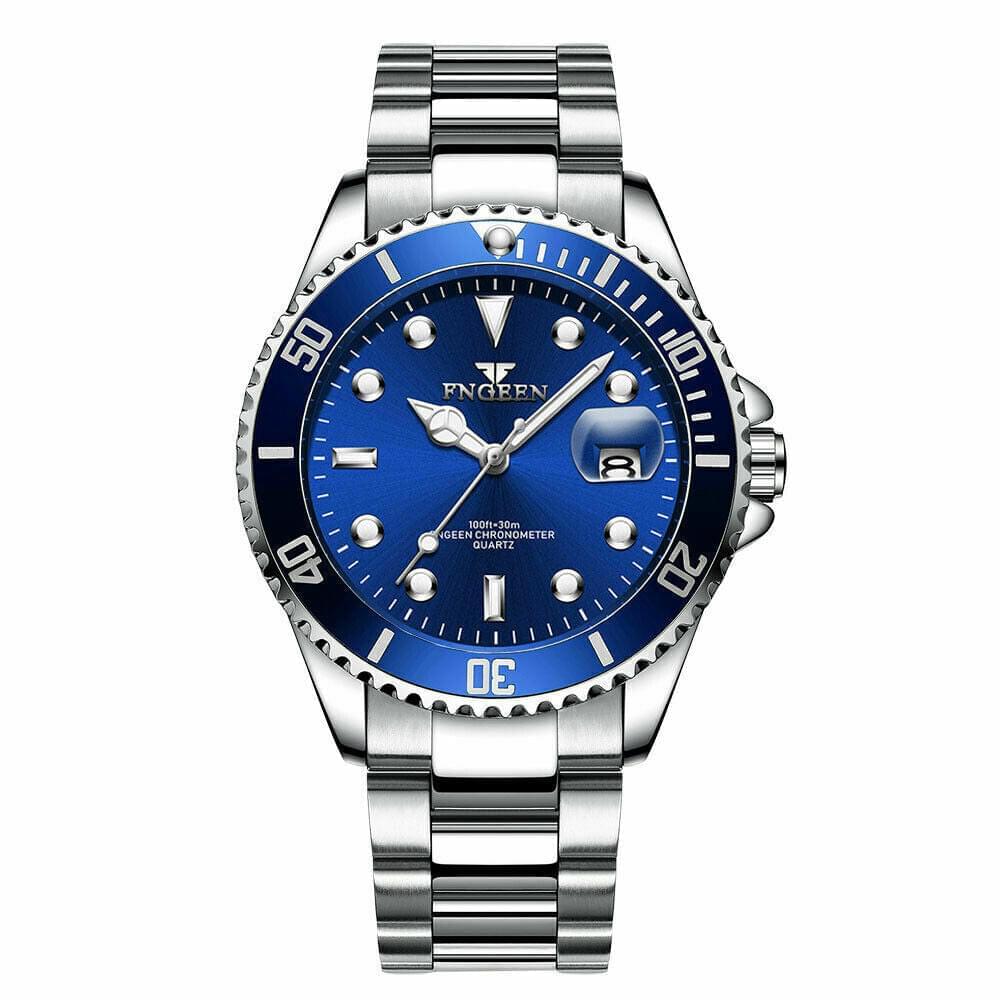 Fngeen Men's Business Luxury Stainless Steel Watch