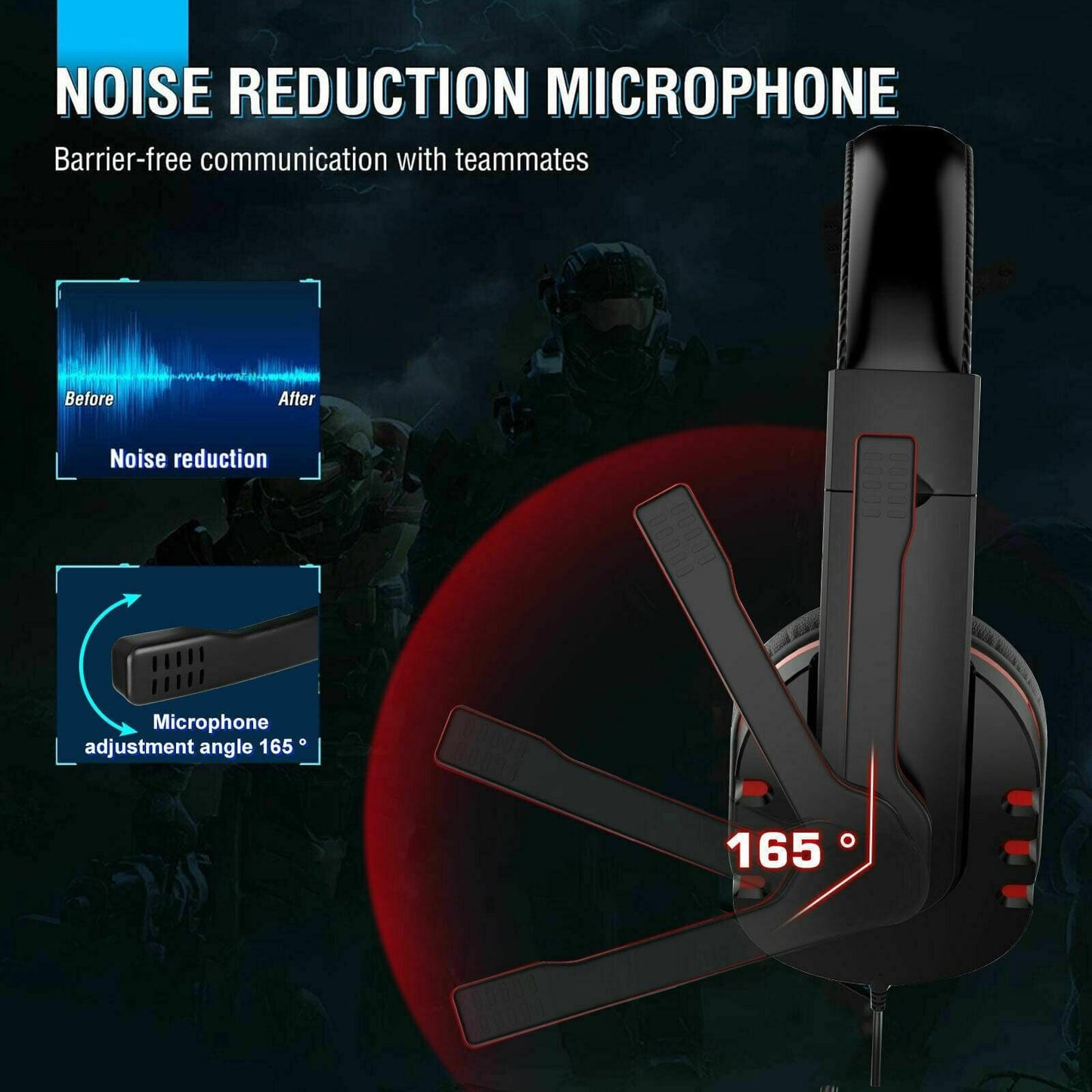Pro Gamer Headset for PS4 PlayStation 4 Xbox One & PC