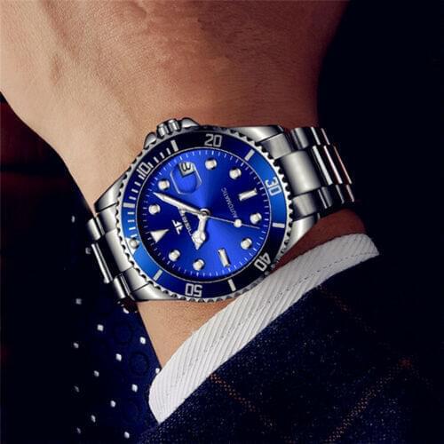 Fngeen Men's Business Luxury Stainless Steel Watch