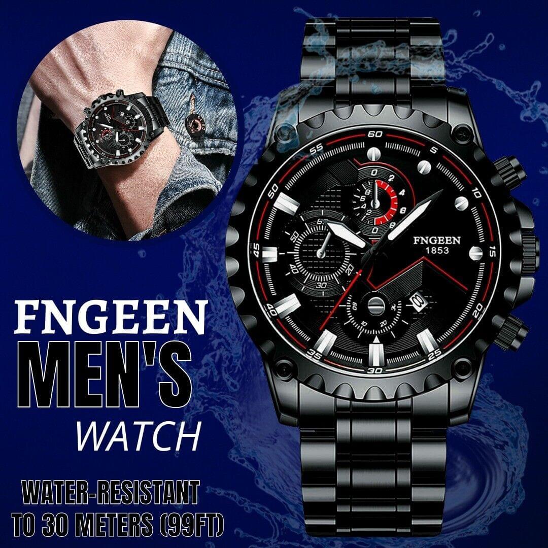 Fngeen Waterproof Men's Luxury Stainless Steel Watch
