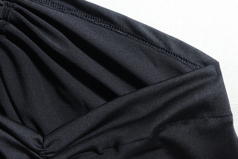Women's Oblique Shoulder Dress Solid Color