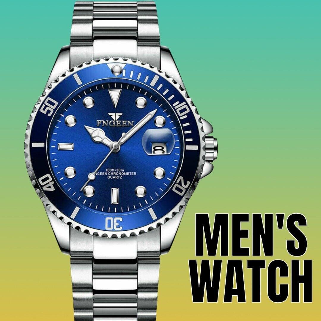 Fngeen Men's Business Luxury Stainless Steel Watch