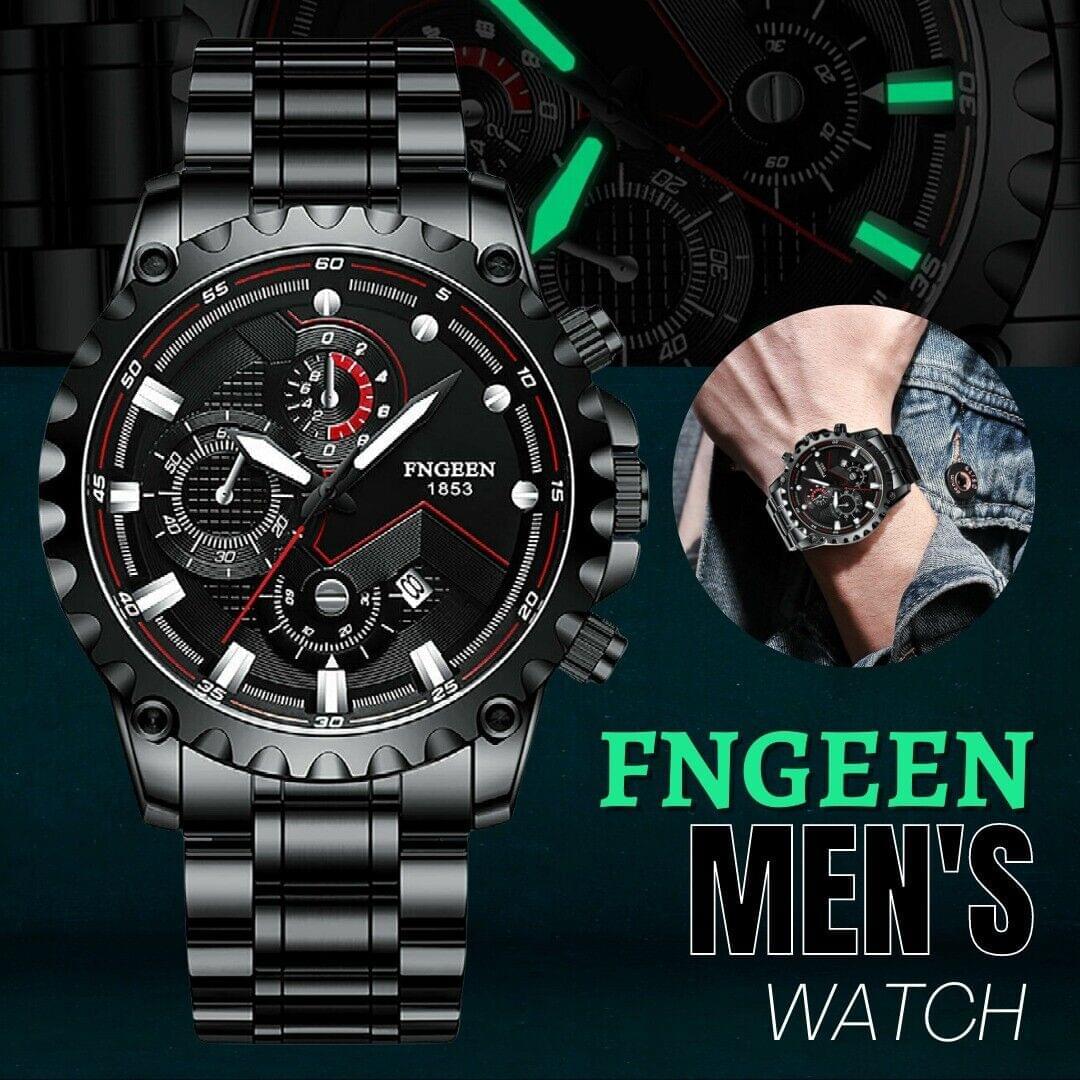 Fngeen Waterproof Men's Luxury Stainless Steel Watch