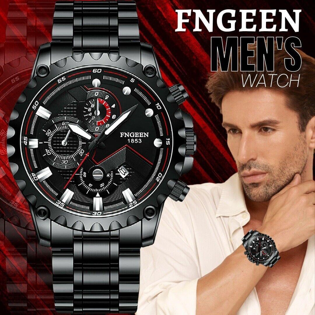 Fngeen Waterproof Men's Luxury Stainless Steel Watch