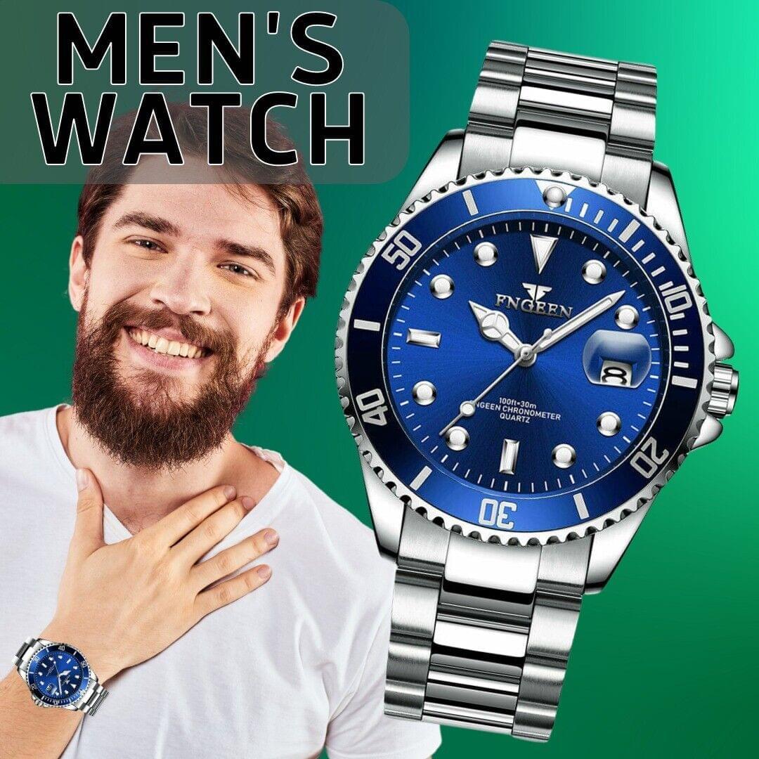 Fngeen Men's Business Luxury Stainless Steel Watch